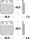 Bremsbelag hinten BRAKING 686CM44 Sintermetall
