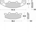 Bremsbelag hinten BRAKING 698CM56 Sintermetall