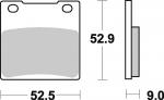 Bremsbelag hinten BRAKING 719CM56 Sintermetall
