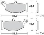 Bremsbelag hinten BRAKING 924CM56 Sintermetall