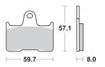Bremsbelag hinten BRAKING 974CM88 Sintermetall