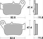 Bremsbelag hinten BRAKING 985SM1 Semi-Sinter standard