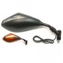 Motorrad universal Spiegel schwarz rechts und Led-Blinker