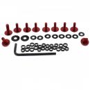 Verkleidungsschrauben Satz Alu rot