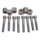 Lenker Distanzsatz silber für 22mm Lenker, 15mm Erhöhung