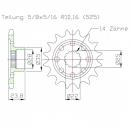 Racing-Ritzel 17Z Teilung 525