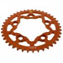 Alu-Kettenrad 41Z Teilung 525 orange Sitta Innendurchmesser 101 Lochkreis 124