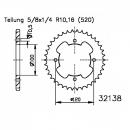 Kettenrad 34Z Teilung 520 Innendurchmesser 100 Lochkreis 120