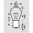 Lampe 6V21W   BA15S Inhalt 1 Stück