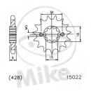 Ritzel 15Z Teilung 428 feinverzahnt Innendurchmesser 15/18