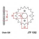 Ritzel 12Z Teilung 520 grobverzahnt 5 Innendurchmesser 19/22