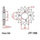 Ritzel 13Z Teilung 520 feinverzahnt Innendurchmesser 21.6/25