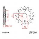 Ritzel 16Z Teilung 530 grobverzahnt 6 Innendurchmesser 21/25