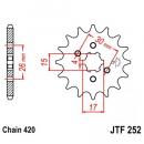 Ritzel 17Z Teilung 420 grobverzahnt 6 Innendurchmesser 15/17