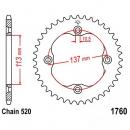 Kettenrad 38Z Teilung 520 Innendurchmesser 113 Lochkreis 137