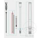 Kolbenstange für Gabel, Zugstufe Kayaba 110340003901