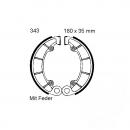 Bremsbacken hinten EBC H343 inkl. Federn