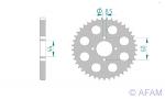 AFAM Kettenrad Stahl Teilung 428, Zähne 41