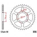 Kettenrad Stahl Teilung 530, Zähne 45