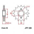 JT Ritzel 17Z Teilung 530