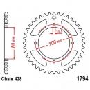 JT Kettenrad Stahl 45Z Teilung 428