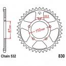 JT Kettenrad Stahl 45Z Teilung 532