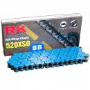 X-Ring Kette RK blau BL520XSO 108 Glieder offen mit Nietschloss