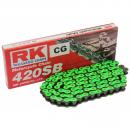 Kette RK grün GN420SB 110 Glieder offen mit Clipschloss